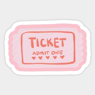 Ticket for Love Sticker